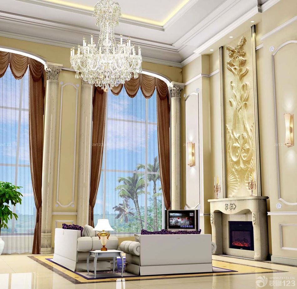 2025经典东南亚风格窗帘搭配样板房
