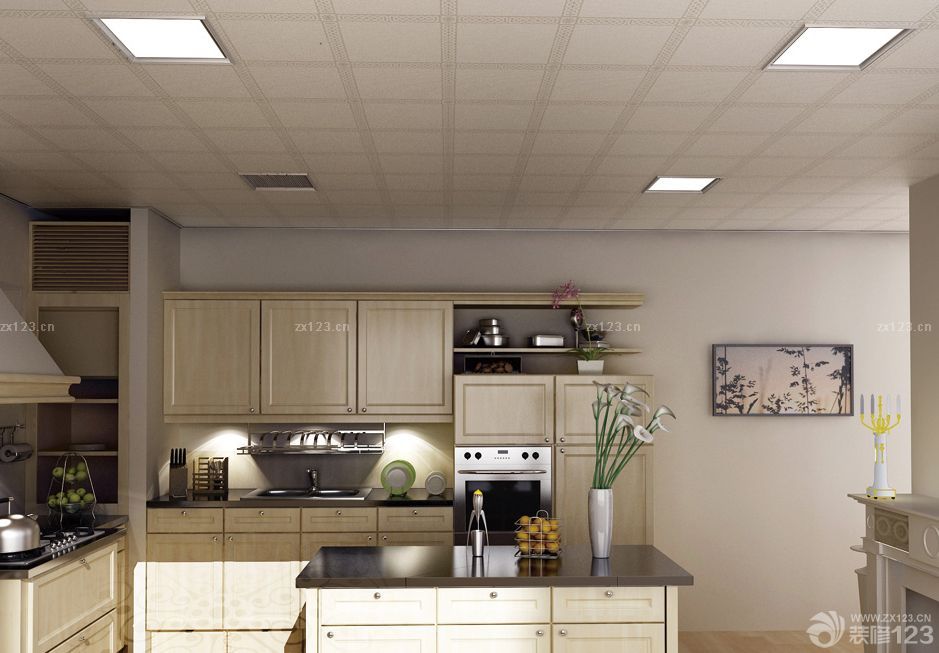厨房pvc扣板吊顶装修设计效果图片