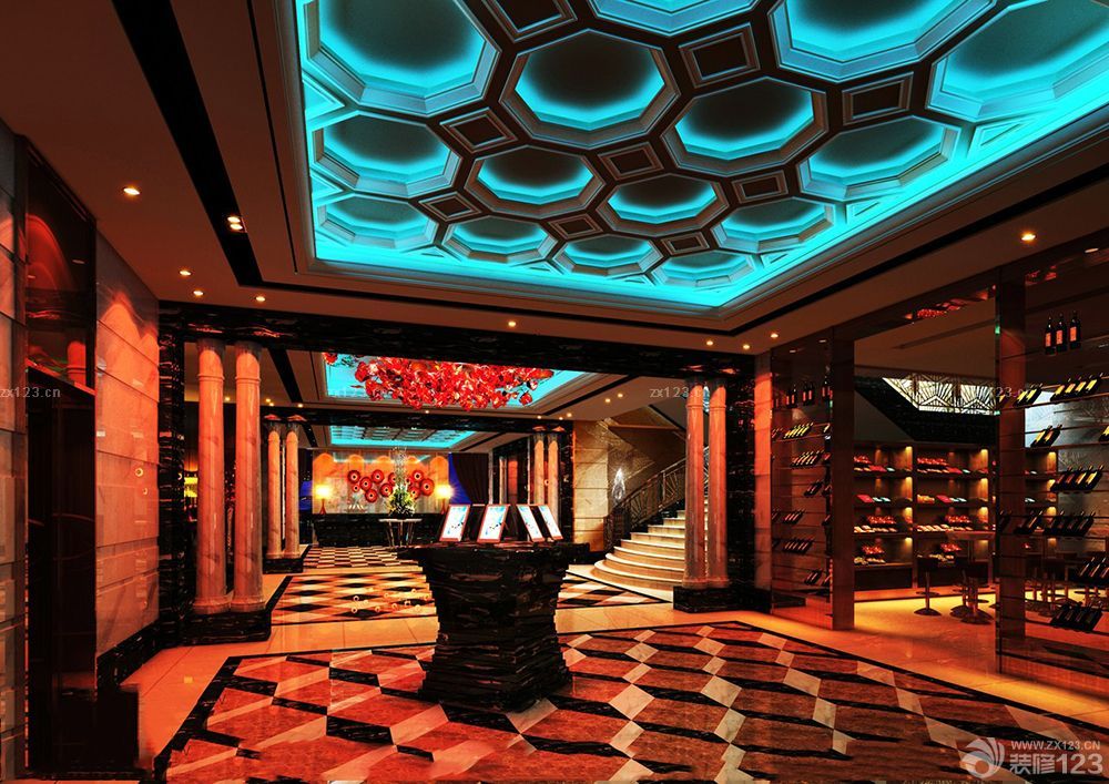 小型ktv大厅吊顶装修效果图片大全