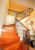 房屋实木楼梯扶手设计图片大全