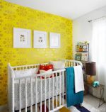 婴儿房金色墙面装修效果图片欣赏