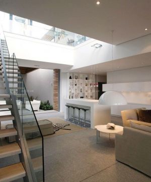 家装现代风格房屋楼梯设计效果图