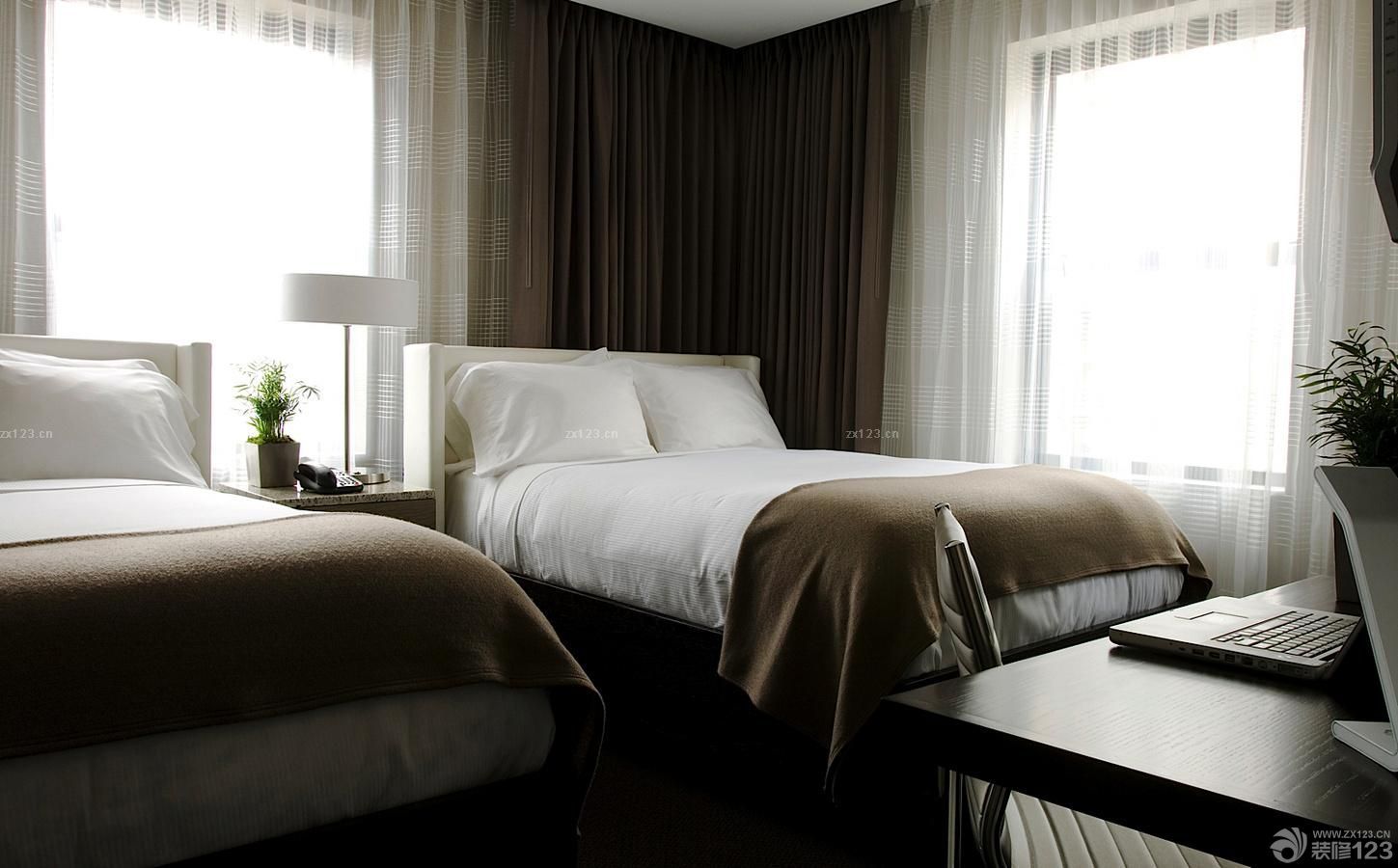 商务宾馆标准间装修效果图欣赏