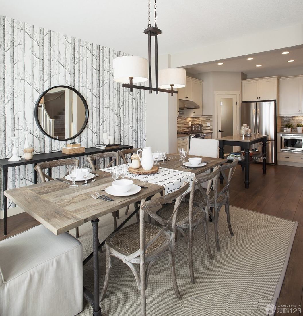 2025家庭室内折叠餐桌装潢图片欣赏