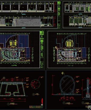 公共卫生间施工平面图设计欣赏