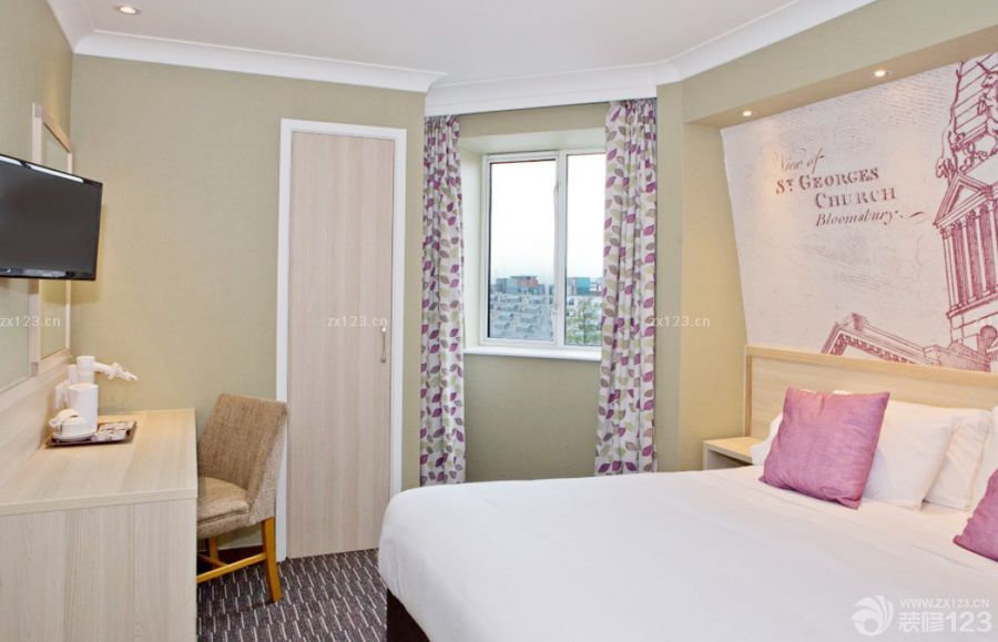 混搭风格小型宾馆装修设计效果图片