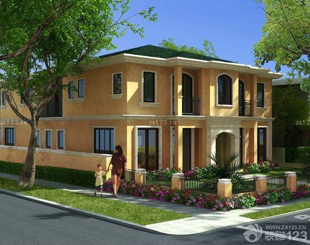 2025美式乡村私人风格别墅欧式围墙效果图片