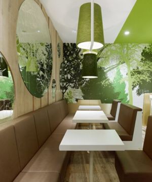 个性快餐店墙面装饰实景图欣赏2025