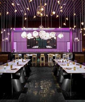 快餐店创意吊灯装饰实景图欣赏