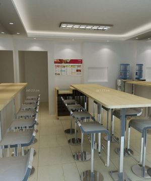 2025最新现代小型快餐店桌椅布局图