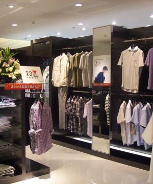 2025最新现代风格小面积男服装店面装修布局