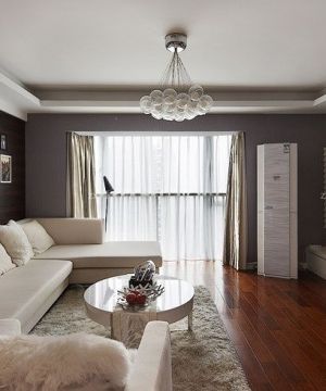 时尚简约风格三室一厅客厅窗帘设计图 片大全