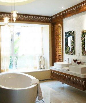 美式小型宾馆浴室装修设计效果图欣赏