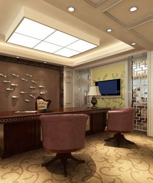 最新美式风格小型写字楼办公室设计图片