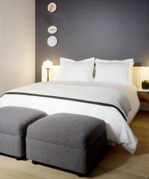 2023小型宾馆双人床装修设计图片