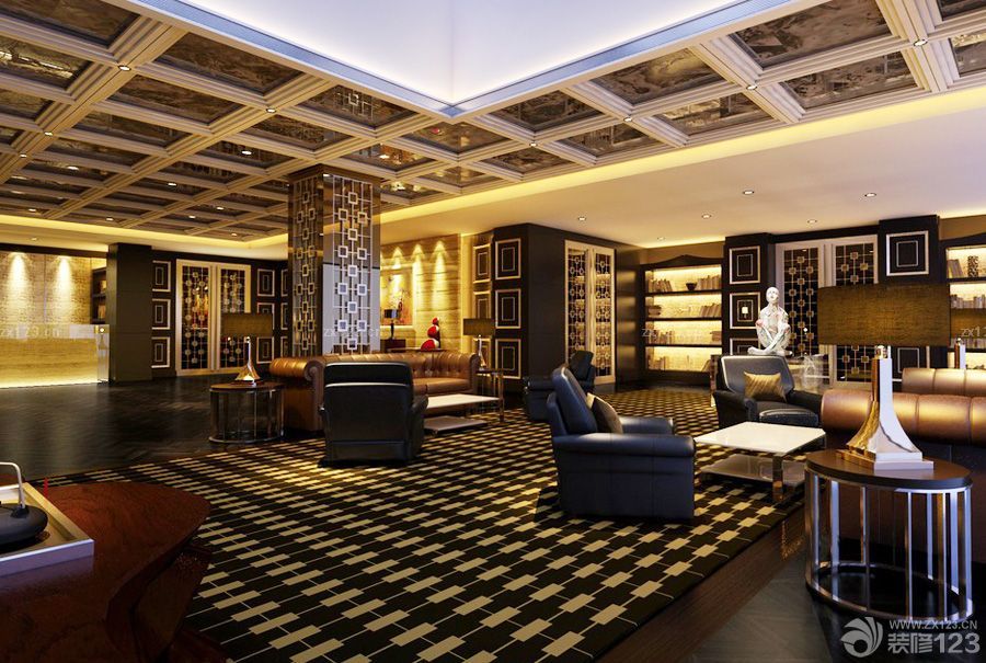 写字楼接待室装图