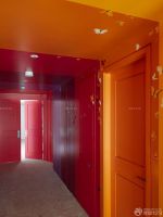 2025中式风格橙色门家装设计图