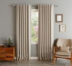 2025简约风格家庭卡其色窗帘搭配设计图片
