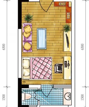 2023酒店式公寓30平米小户型平面图欣赏