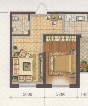 2023最新酒店式公寓30平米小户型平面图