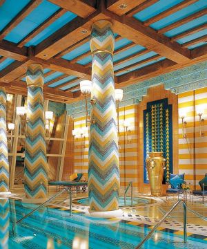 2023最新迪拜七星级酒店室内游泳池设计图片