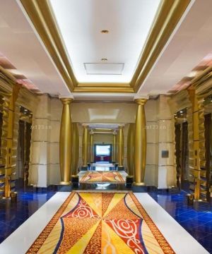 混搭室内迪拜七星级酒店走廊装修效果图片