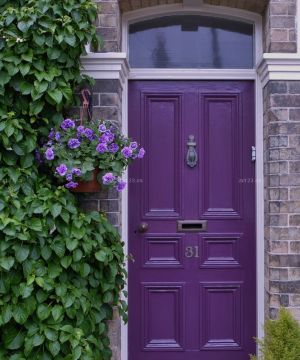 最新私家花园紫色门实景图大全2025