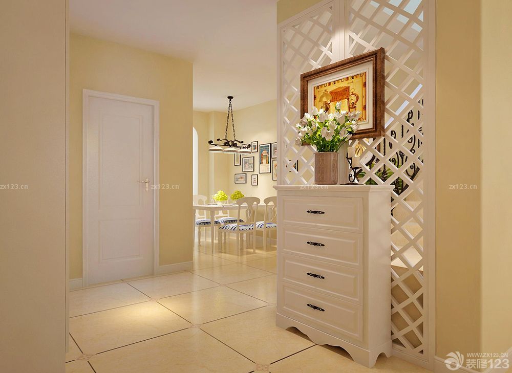 欧式风格小户型入户花园鞋柜效果图片