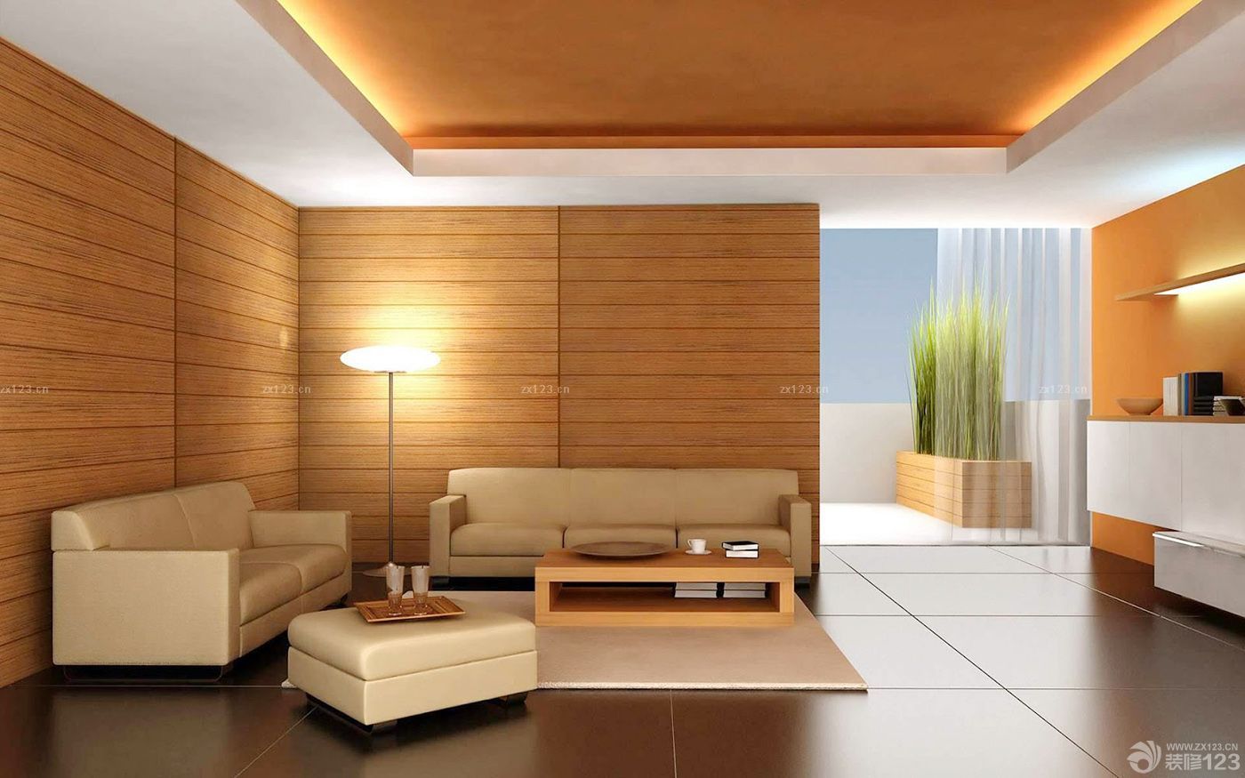 2023温馨现代风格家装客厅隐形门设计样板欣赏
