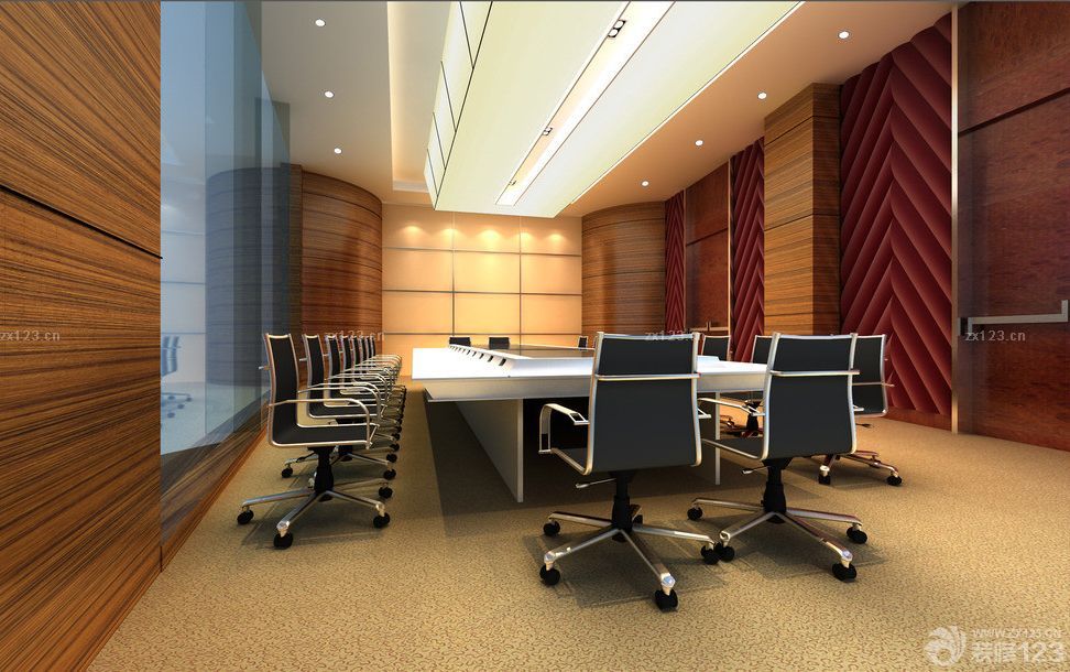 沉稳风格会议室办公椅子设计效果图欣赏