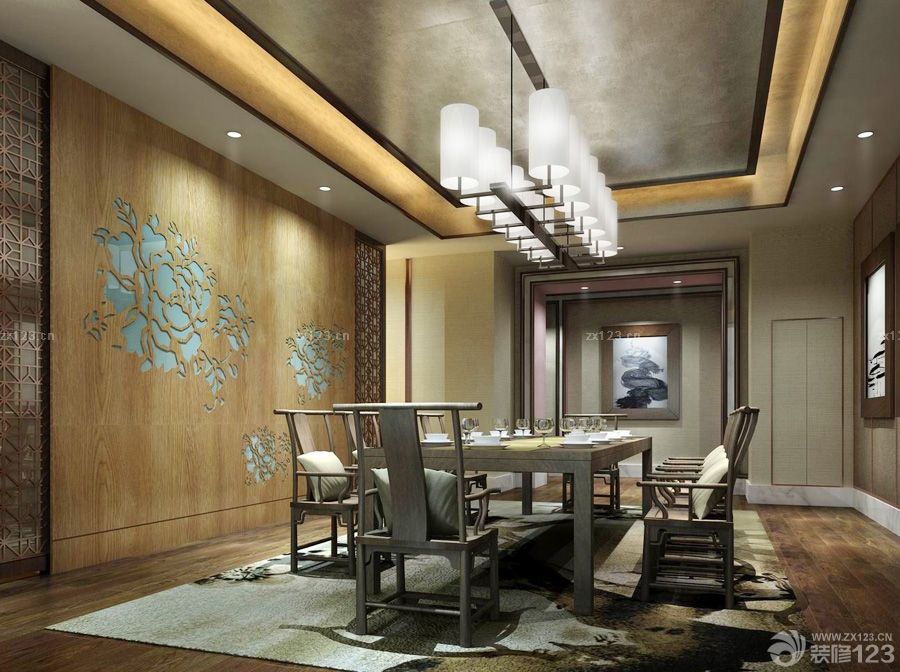 2025家庭私人会所餐厅背景墙 设计图片