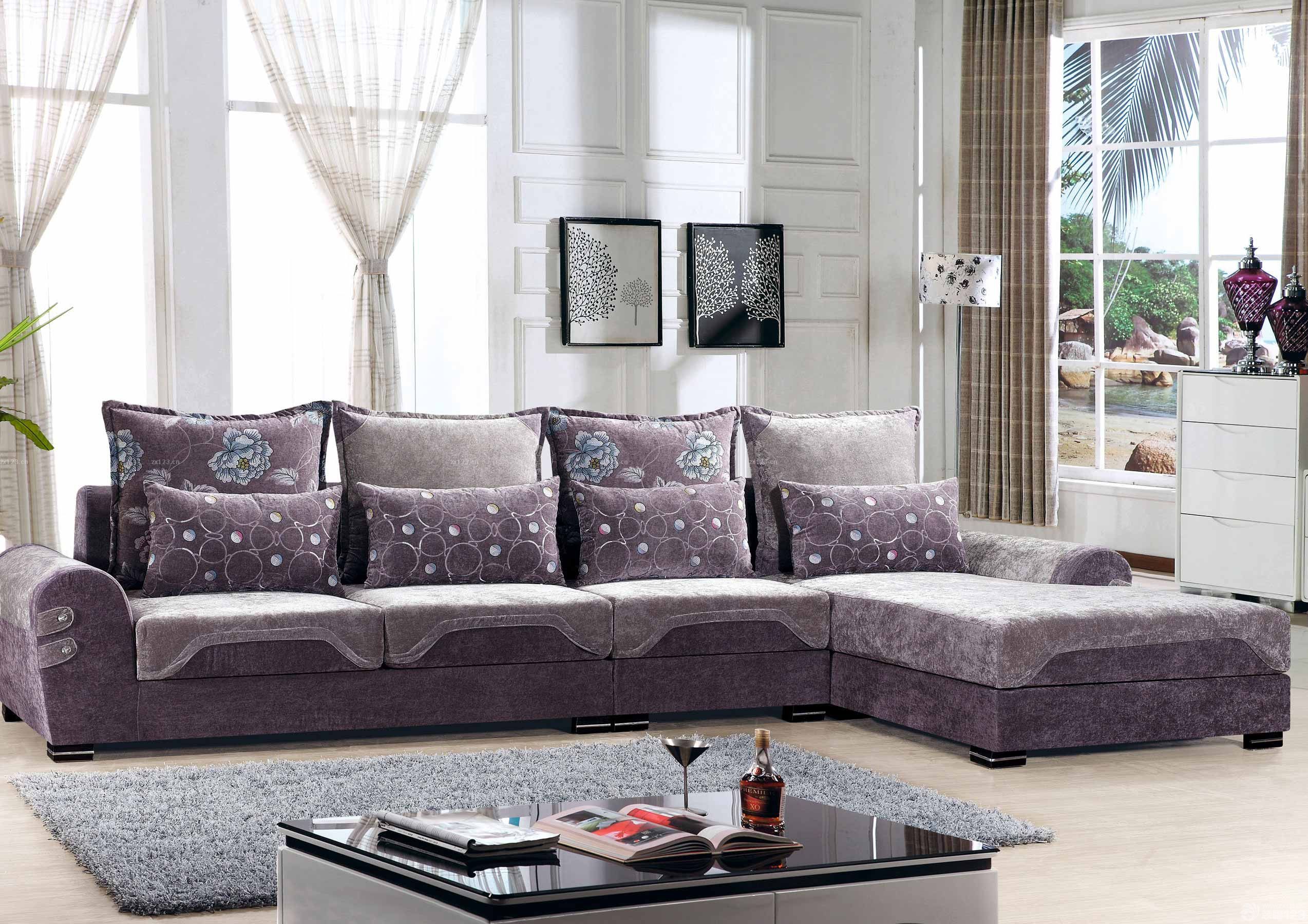 美式品牌布艺沙发坐垫图片