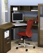 现代美式风格书房电脑椅装修效果图2025