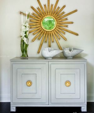 最新家装玄关柜花瓶装饰图片大全