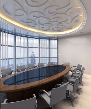 欧式风格会议室办公椅子装修效果图