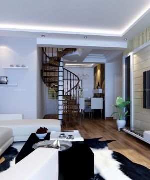  家装现代风格90平米跃层客厅装修设计图