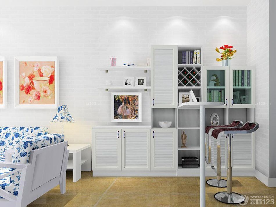 简约温馨小户型玄关隔断柜效果图片