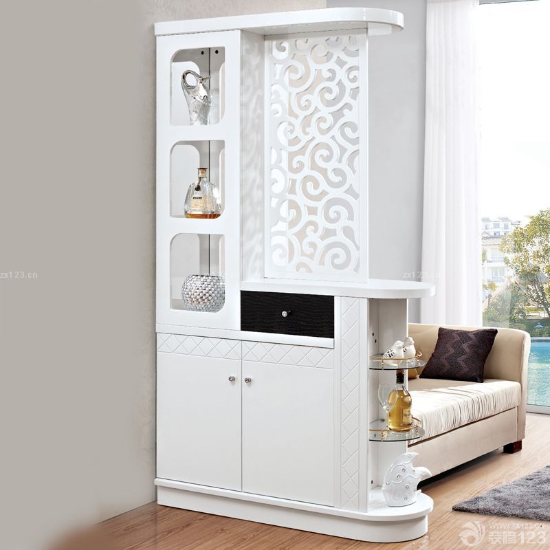 2025最新简约现代入户玄关隔断柜效果图欣赏