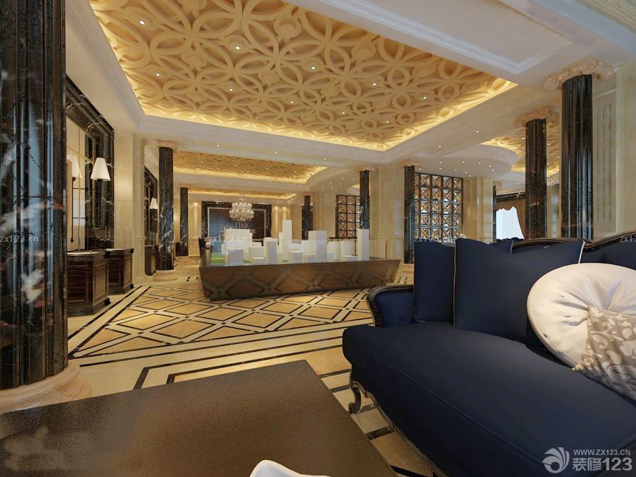 2025经典写字楼售楼处吊顶装修方案