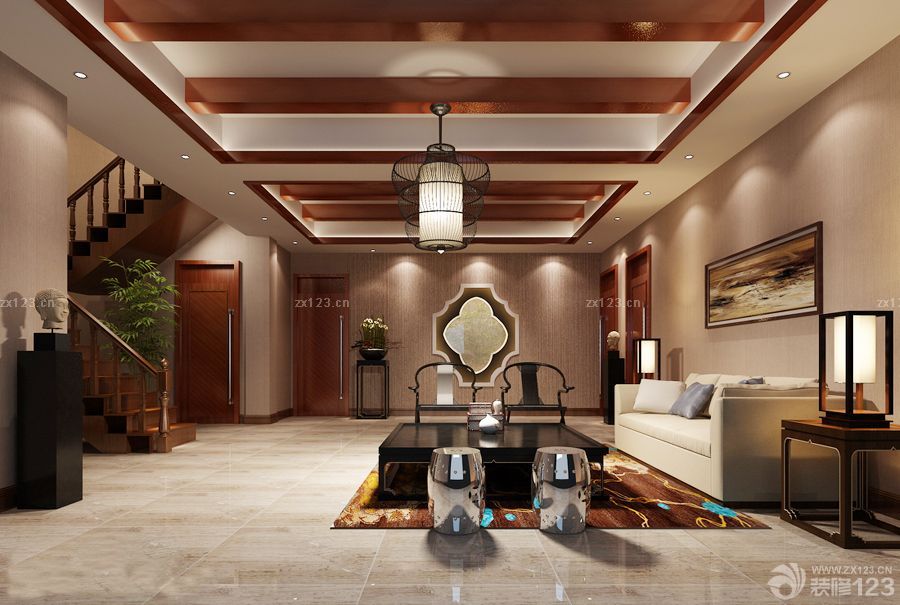 2025中式简约风格私人会所吊灯设计图