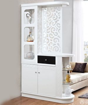 2025最新简约现代入户玄关隔断柜效果图欣赏