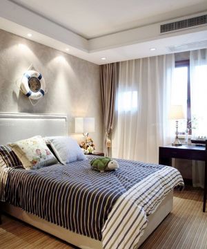 简约卧室后现代风格窗帘设计案例