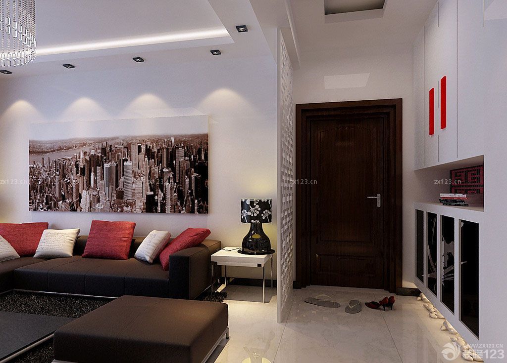 2025精致小户型客厅鞋柜装修设计图片欣赏