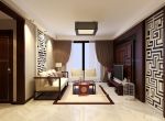 现代简约中式家装客厅窗帘设计图 