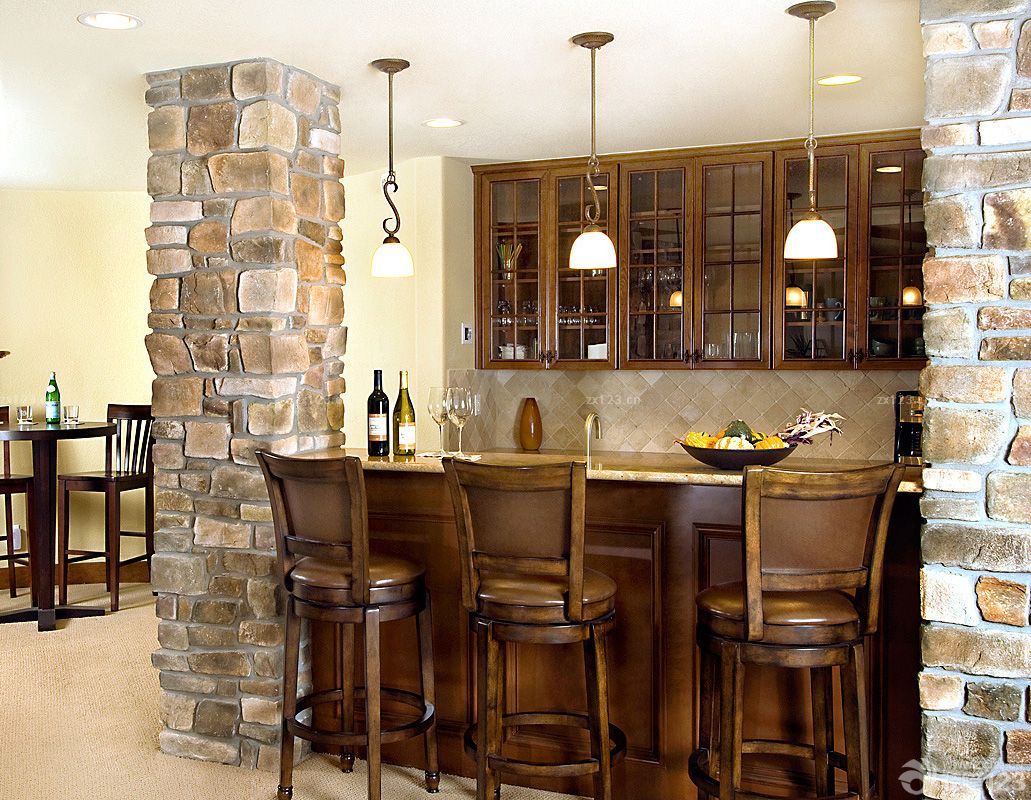 美式风格家庭酒吧室内设计效果图大全2025