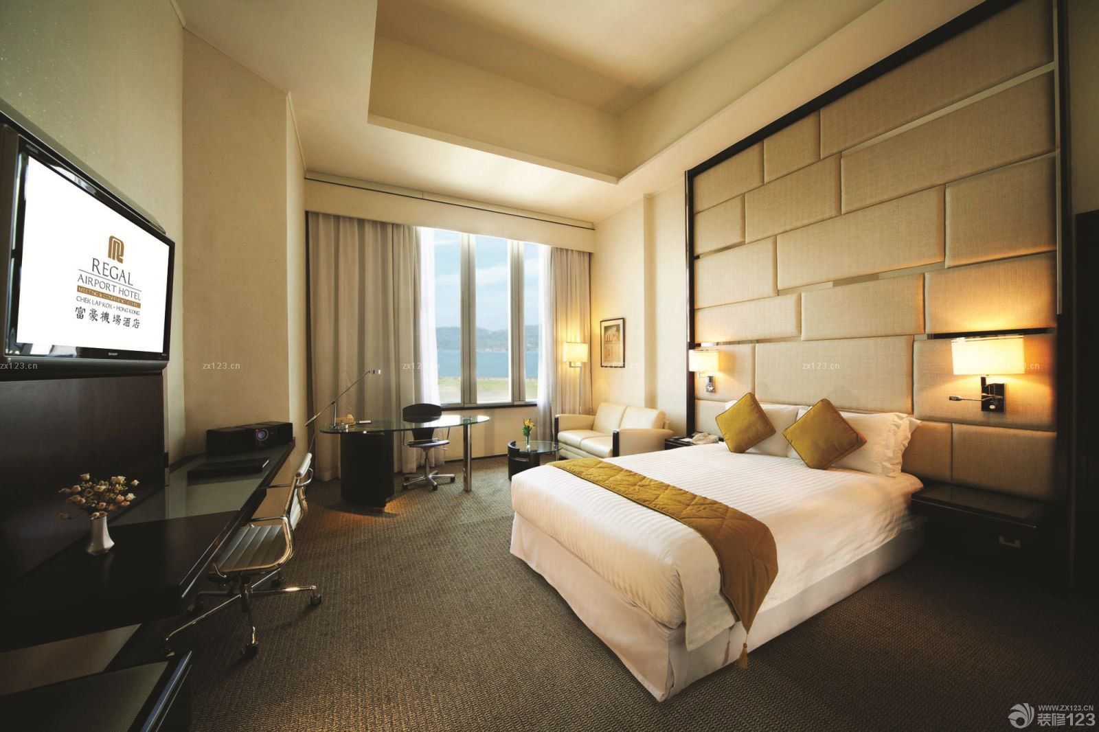 2025现代中式风格商务酒店室内装饰效果图片