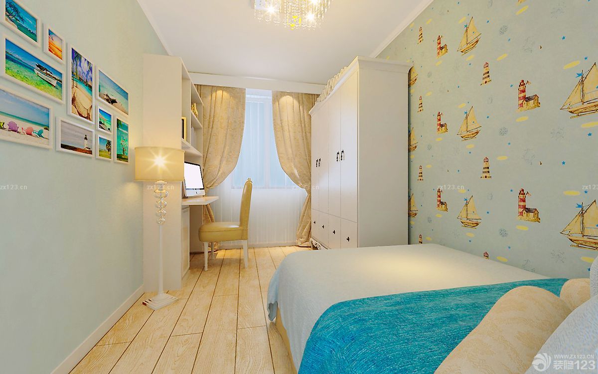 紧凑田园风格儿童房小卧室装修设计效果图欣赏