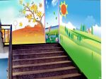2023幼儿园楼梯间墙体彩绘效果图片