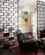 时尚简约风格客厅玄关屏风隔断效果图片