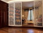 最新现代中式家装玄关屏风隔断效果图欣赏 